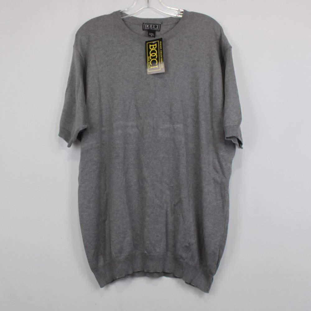 Italian Collection Ltd Bocci Short Sleeve Sweater, Size: Xl,  Color: Grey